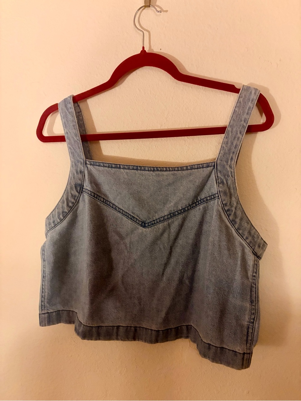 Madewell Light Blue Denim Cropped Tank